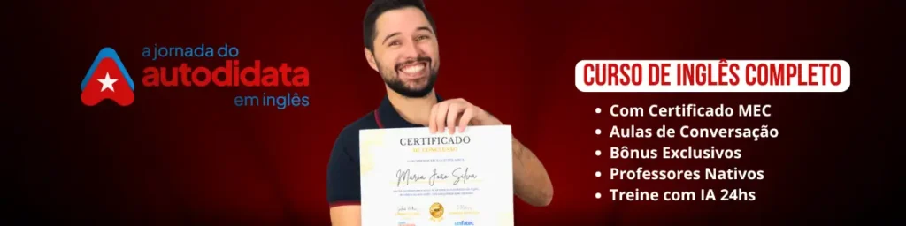jornada autodidata em inglês banner