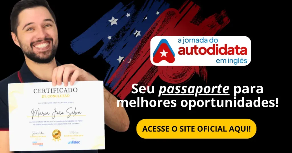 Jornada do Autodidata preço oficial - R$ 397 por ano com 156 aulas ao vivo, certificado MEC e material completo incluso